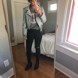 Baby Blue Moto Jacket